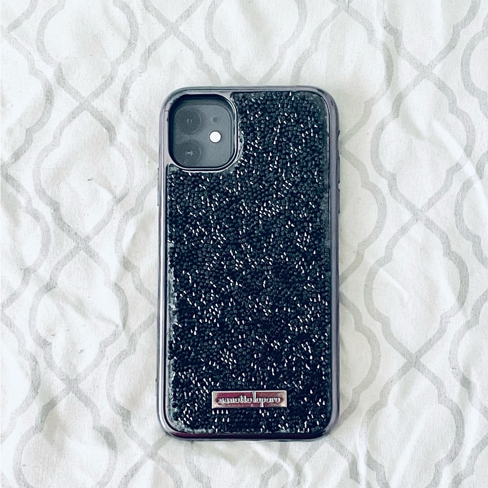 IPhone 11 black rhinestones case